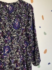 Fat Face UK 12 NWT Annie Inspirit Floral Dress Black Pockets Long Sleeve RRP £65
