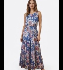 LARA G Guidotti Garden Floral Silk Blend Maxi Dress L XL Chiffon Fairy Flowy