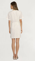 NWT Luxely Ivy Wrap Dress Cloud Dancer 100% Linen Off White $178 Size 16 / XL