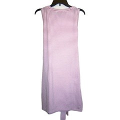 MEROKEETY Women&rsquo;s Pink & White Striped Sleeveless Pocketed Dress Size M NWT