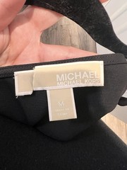 Michael Kors Black Ruffle Hem Poplin Midi Slip Dress Women&rsquo;s Size M