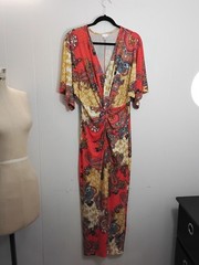Preowned Venus Tank Bodycon Multicolor front Split Midi/maxi Dress Size Medium