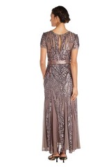 R&M Richards Lavendar Purple Short Sleeve Sequin and Mesh Gown Size 20W $199
