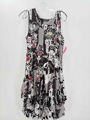 Pre-Owned Tango Mango Black Size Medium Knee Length Sleeveless Dress