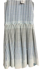 Parker Womans Basket Weave Knit Dress Sz M Fit & Flare Luxury Party Fun Flirty