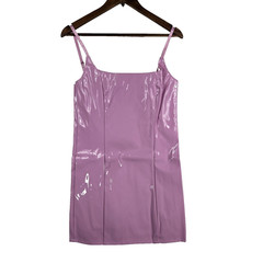 Pretty Little Thing PLT Size 4 Pink Polyurethane Mini Dress NWT