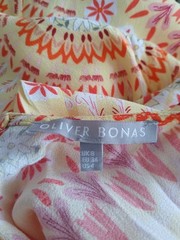 OLIVER BONAS UK SIZE 8 TRIBAL PRINT MIDI DRESS BOHEMIAN