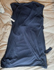 Amazon Essentials Women&rsquo;s Navy Solid Wrap Dress V-Neck Cap Sleeve Stretch 2XL