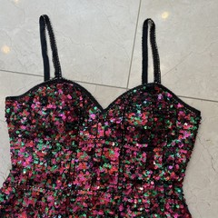 A.J. Bari Vintage Multicolor Sequin Tank Dress Size small/medium