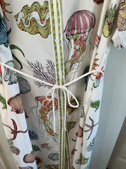 FENELLA SHIRT DRESS SEASHELL SEA CREATURE CREAM COTTON LINEN POCKETS XL BNWT
