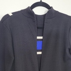 Liz Claiborne Wool Blend Sweater Dress Size XS/S Back Blue Stripes Old Money