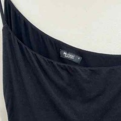 Michael Lauren Darren Black One Shoulder Tank Dress With Drawstring Side S NWT
