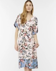 Pretty Monsoon Kimono Ivory Blue Size 22 Floral Summer Dress…