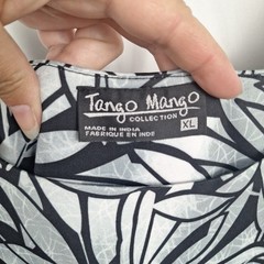 Tango Mango Black And White floral Size X-Large Knee Length Sleeveless Dress