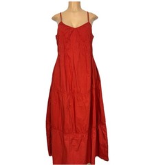 Time & Thru Brick Pockets Maxi Dress Womens Size S Casual Pull Over Strapy New