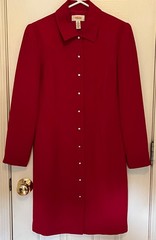 Talbots Petites Red Coat Dress Size 4 made in USA