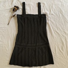 Top 10 Women&rsquo;s Dress Size Large L Black Striped Above Knee Sleeveless