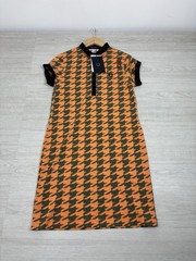 Fred Perry Amy Winehouse Houndstooth Polo Shirt Dress S 10 Brand New With Tags