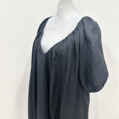 Banana Republic Women&rsquo;s Black Viscose-Linen Mini Shift Dresssize XL
