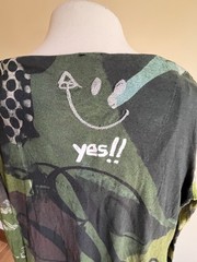 Say YES! to the DESIGUAL Dress Long Sleeve V Neck A-Line Stretch Viscose 56V20R2
