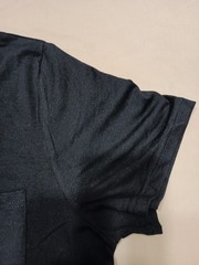 48&Prime; Basic Black 60% Polyester 35%Rayon 5% Elastane SS Pocket Casual Women&rsquo;sDress