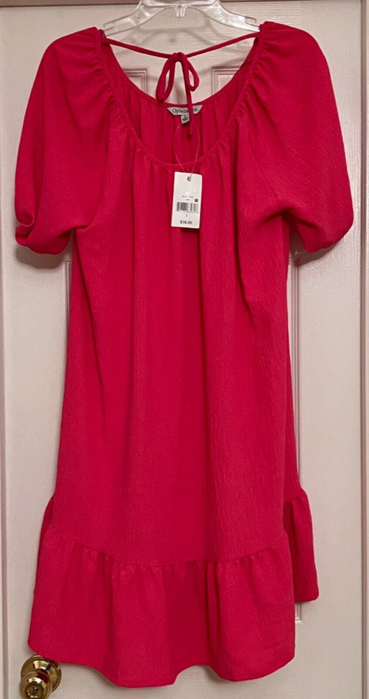 Ophelia Roe Mini Hot Pink Dress Short Sleeve NWT Free Shipping