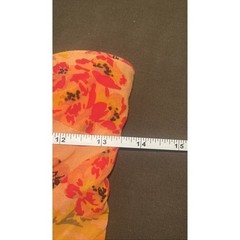 Kimchi Blue Orange Floral Strapless Tiered Ruffle Mini Dress Lace Up Back 6