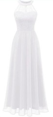 Women&rsquo;s S Sleeveless Halter Floral Lace Formal Dress Cocktail Party Bridesmaid