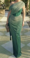 JLuxLabel Celestina Green One Shoulder Maxi Dress Size Large