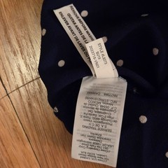 Madewell Classic Navy Polka Dot Ruffle Strap Button Front Mini Dress Sz 4