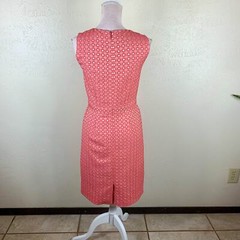 Boden Coral Broderie Lace Sheath Dress Size 4R US 8R UK Cotton Eyelet