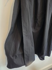 Olive Black Cotton Sleeveless Apron Smock Midi Dress UK 14 Layering Cottagecore