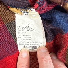 LC Waikiki Plaid Henley Tunic Shirt Dress Medium Casual Preppy Boho Cottagecore