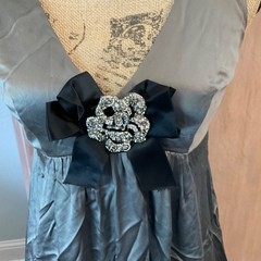 BCBG Max Azria gray silk bubble mini cocktail party Y2K dress 2 Gilmore Gossip 2