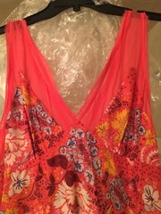 NWT Free People Un-Lined Dress Grapefruit Multi Colored Print Size M Retail $88