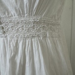 White Linen Women’s Dress Size Small from Israel