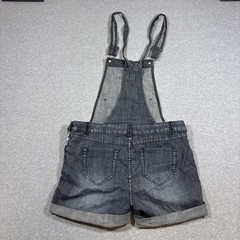 Vtg Decree Sz M Y2K Denim Grey Jean Overall Shortalls Outdoors