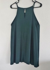Forever 21 Green Spaghetti Strap A-Line Fit and Flare Casual Soft Dress Size S