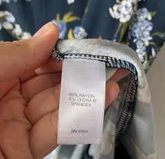 J. Jill Wearever Collection Dress Womens M Blue Rayon Floral Print Sleeveless