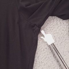 EILEEN FISHER Dress Womens Size LARGE Black Jersey Tencel V-Neck Long Sleeve