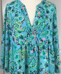 Lilly Pulitzer Martine Dress Size L Mosaic Shells Turtles Lined NWOT