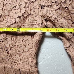 H&M Dress Womens Size 6 Midi Brick Brown Long Sleeve Layered Embroidered NWT