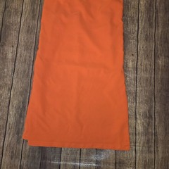 Lulus Masterfully Mod Side Button Midi Dress Womens L Bright Orange Retro Mod