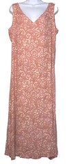 Womens Old Navy Sleeveless Dress Size 12 Maxi Dress Coral Paisley Print