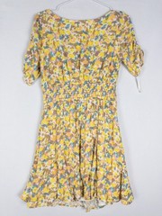 NWT Free People Lily Combo Dress Womens 2 V Neck Ruffle Mini Spring Floral