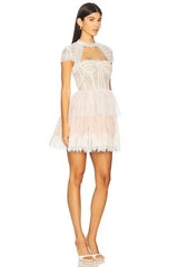 NWOT Bronx and Banco Daphne Mini Dress in Ivory & Cream Bridal size XS/S/M/L