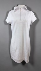 Tommy Bahama SMALL Tobago Bay Half-Zip Short-Sleeve Dress In Coconut NEW ($139)