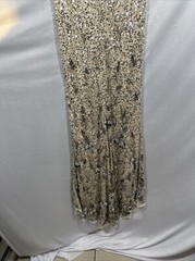 NWT $698 Mac Duggal [ 8 ] 5505 Embellished V Neck Cap Sleeve Sequin Gown J1070