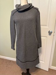 lululemon athletica On Repeat Charcoal Knit Mini Dress with removable collar