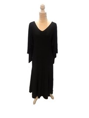 Antthony Design Originals Black Knit Capelet Midi Dress ( LARGE ) NWT $99.00